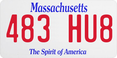 MA license plate 483HU8