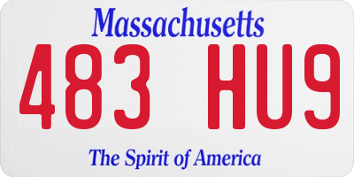 MA license plate 483HU9