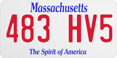 MA license plate 483HV5