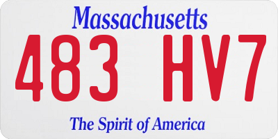 MA license plate 483HV7