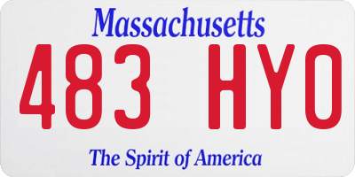MA license plate 483HY0