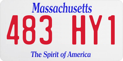 MA license plate 483HY1