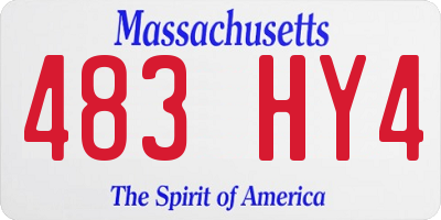 MA license plate 483HY4