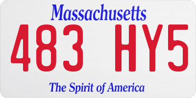 MA license plate 483HY5
