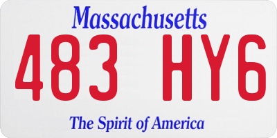 MA license plate 483HY6