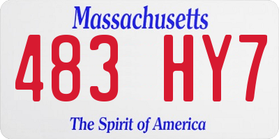 MA license plate 483HY7