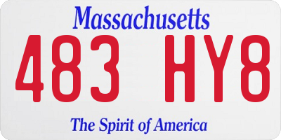 MA license plate 483HY8