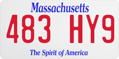 MA license plate 483HY9