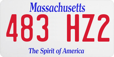 MA license plate 483HZ2