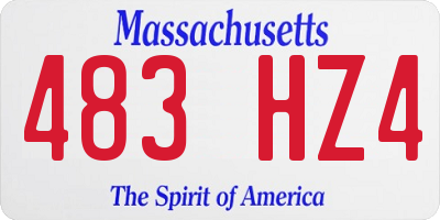 MA license plate 483HZ4