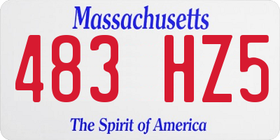 MA license plate 483HZ5