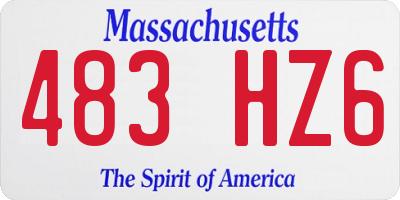 MA license plate 483HZ6