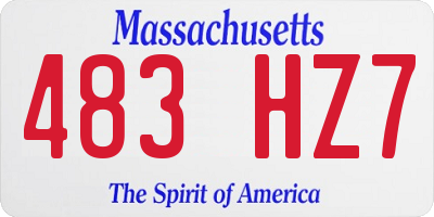 MA license plate 483HZ7