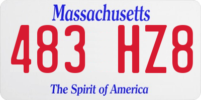 MA license plate 483HZ8