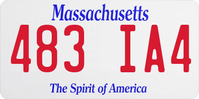 MA license plate 483IA4