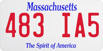 MA license plate 483IA5