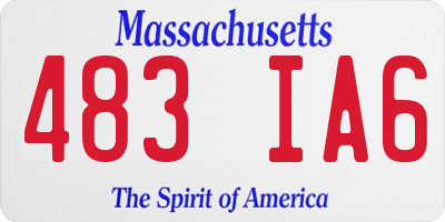MA license plate 483IA6