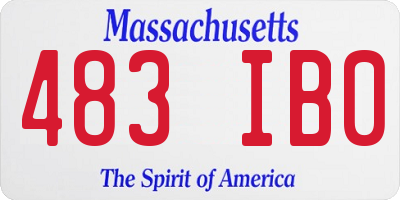MA license plate 483IB0