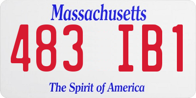 MA license plate 483IB1
