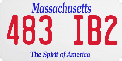 MA license plate 483IB2
