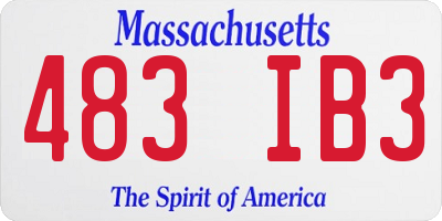 MA license plate 483IB3