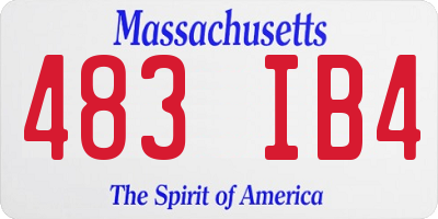 MA license plate 483IB4