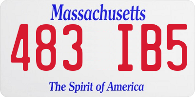 MA license plate 483IB5