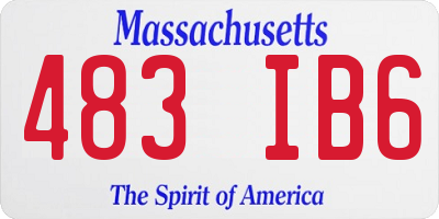 MA license plate 483IB6