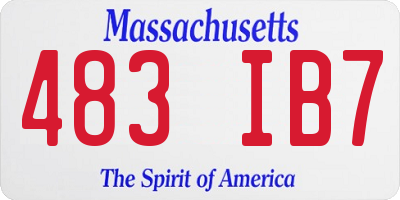 MA license plate 483IB7