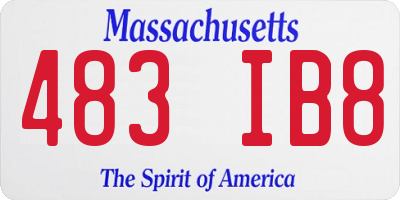 MA license plate 483IB8