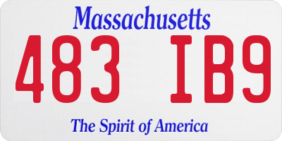 MA license plate 483IB9