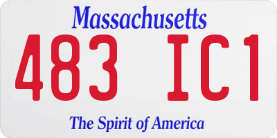MA license plate 483IC1