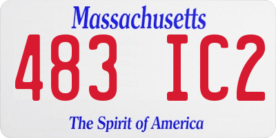 MA license plate 483IC2