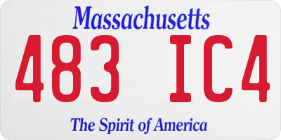 MA license plate 483IC4