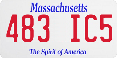 MA license plate 483IC5