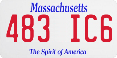 MA license plate 483IC6