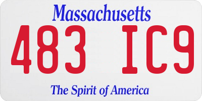 MA license plate 483IC9