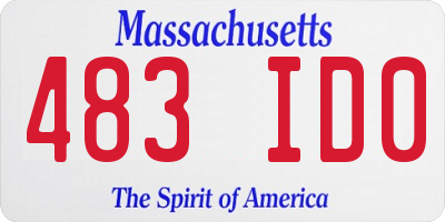 MA license plate 483ID0