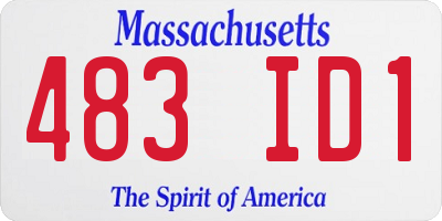 MA license plate 483ID1