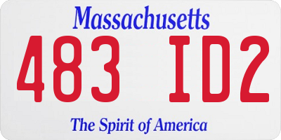 MA license plate 483ID2