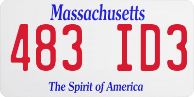 MA license plate 483ID3