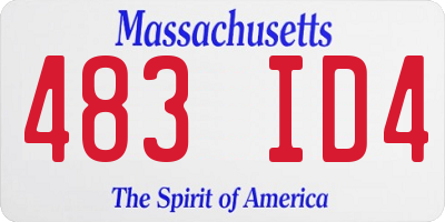 MA license plate 483ID4