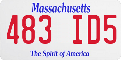 MA license plate 483ID5