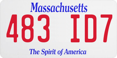 MA license plate 483ID7