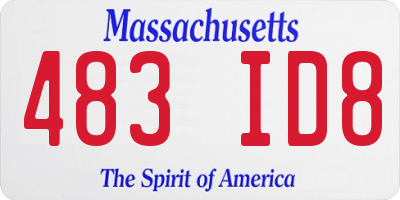 MA license plate 483ID8