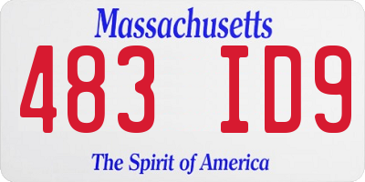 MA license plate 483ID9