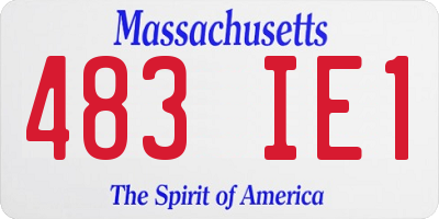 MA license plate 483IE1