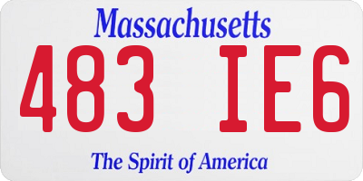 MA license plate 483IE6