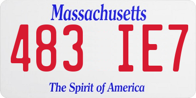 MA license plate 483IE7