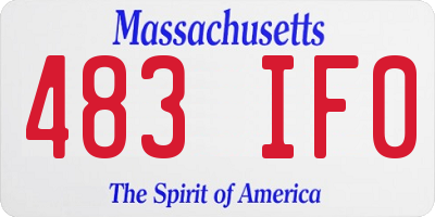 MA license plate 483IF0